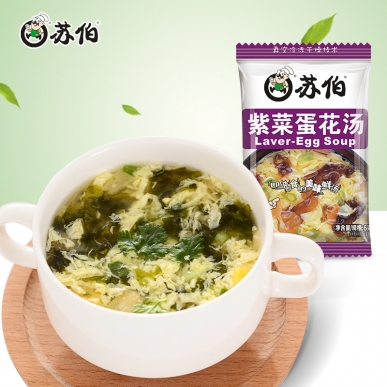 蘇伯6g裝紫菜蛋花速食湯